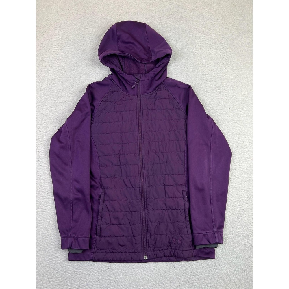 Under Armour Jacket Womens Medium Purple‎ Hooded UA Storm PrimaLoft Werewolf